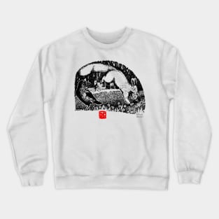 Urban Wildlife - Squirrel and Crow Crewneck Sweatshirt